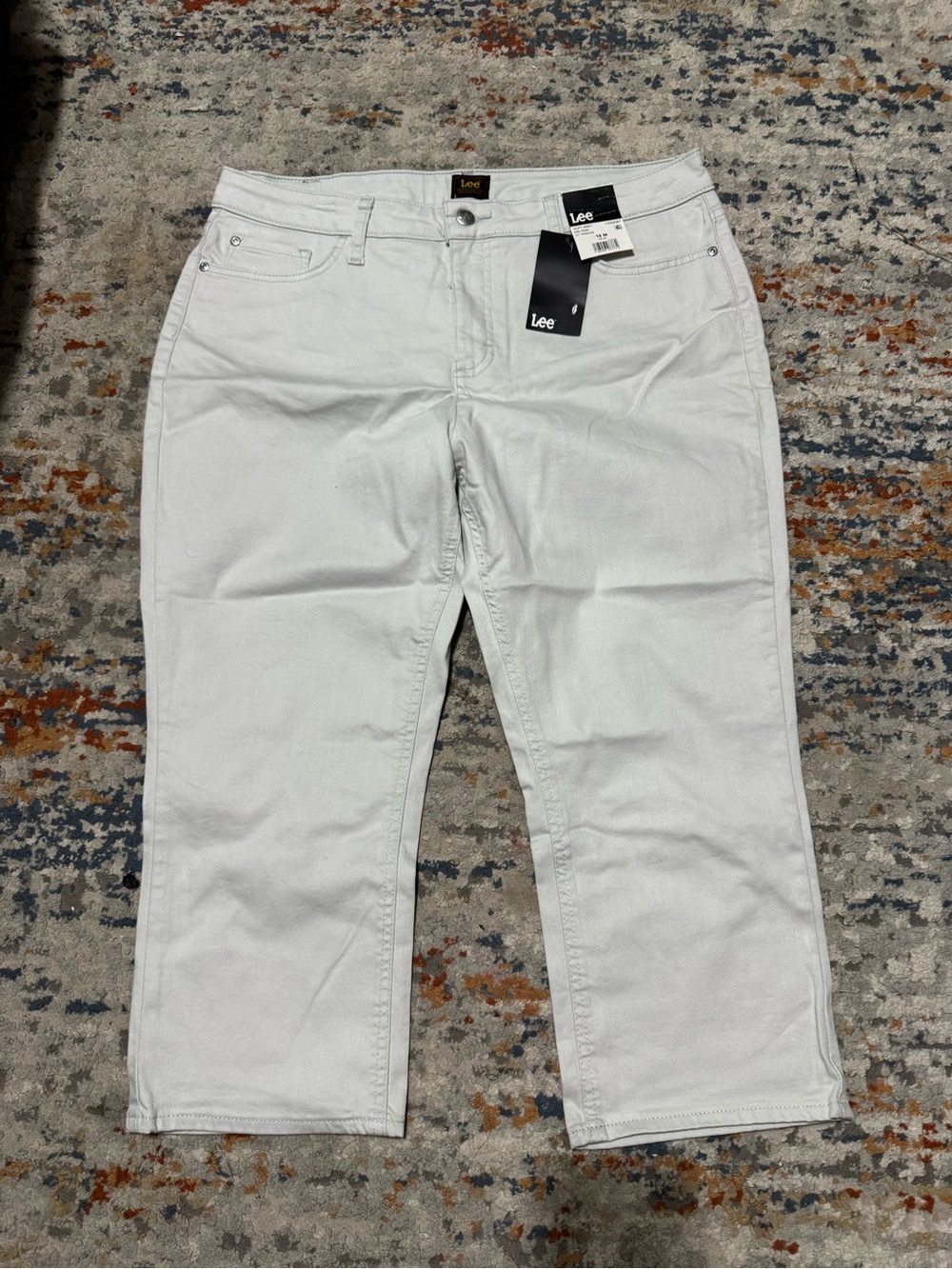 Lee Light Gray High-Rise Jeans